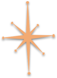Orange star shape